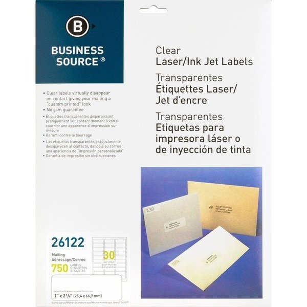 Business Source Label, Address, Lsr, 1X2.75, Cl 750PK BSN26122